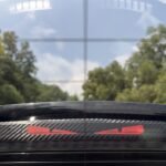 Monster Eyes Car Rear Light Sticker - Cartoon Devil Eyes Tail Light Decal, Carbon Fiber Pattern, Transparent Night Projection, Fun Horror Theme, Self-Adhesive, Single Use, For Plastic And Glass Surfaces, Animal And Fantasy Themed Decal - Image 6