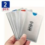 Rfid Anti-Magnetic Id Card Bank Card Sleeve, Anti-Scan Anti-Slip Aluminum Foil Card Sleeve, Nfc Shielding Card Sleeve, Desk & Drawer Organizer For Home Storage