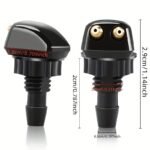 2Pcs Car Front Windshield Wiper Nozzle Jet Sprayer Kits Universal Sprinkler Water Fan Spout Cover Washer Outlet - Image 2