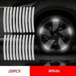 20Pcs Reflective Car Wheel Stickers - Enhance Visibility And Safety At Night - Green And Silvery Tire Warning Stickers For Motorcycles And Vehicles - Image 10