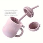 (Cat) Tiny Youngsters Learning Cup, Soft Rubber Training Cup 6Oz, Portable Feeding Cup With Lid & Straw (Leak Proof, Including Cute Stopper), Food Grade Silicone Cup For Beginner, Easy To Grasp, Easy To Clean,Christmas And Thanksgiving Gifts - Image 10