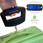 1Pc 110Lbs/50Kg Digital Handheld Luggage Hanging Luggage Scale, For Automotive Detailing Tools, Mini Portable Electronic Scale, Fast Scale With Backlit Lcd Display, Travel Essentials, Christmas Thanksgiving New Year Gift(Batteries Not Included)