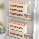1Pc Space-Saving Egg Storage Organizer With Automatic Rolling Eggs - Heavy-Duty Refrigerator Egg Box, No Assembly Needed, Fits Side Door/Shelf - Ideal For Home, Kitchen, Or Commercial Use, Kitchen Organization, Compact Design, Sturdy Construction, Busy Households - Image 17