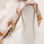 1Pc Long Sleeve Feeding Bibs For 0-3 Years Old - Washable Polyester Burp Cloth With Vibrant Orange & White Pattern, Easy Hook & Loop Closure, Perfect For Messy Meals, Mess-Free Eating | Playful Design | Durable Fabric, Bibs For Little Ones - Image 14