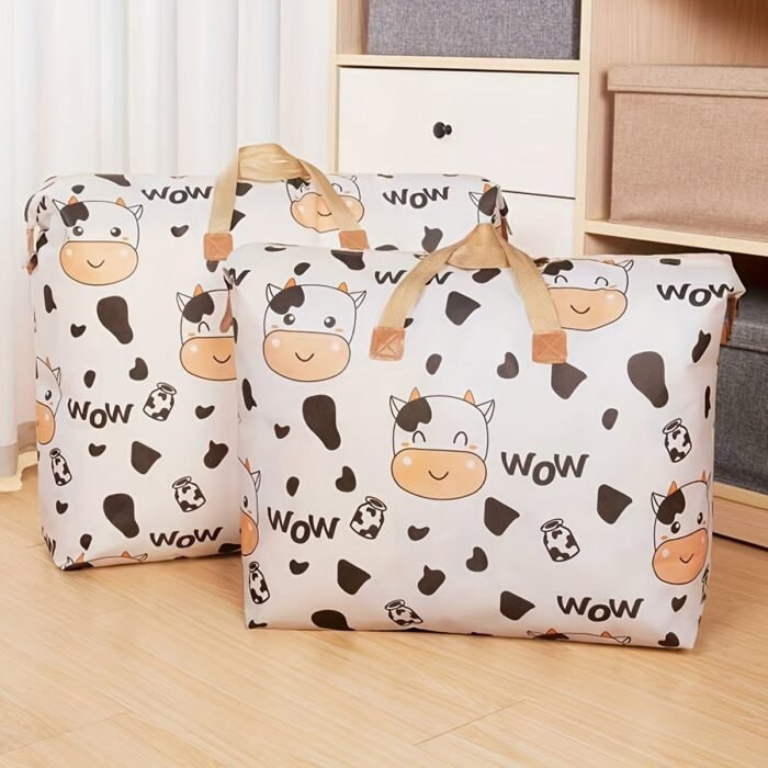 Large Capacity Moisture-Proof Storage Bag - Durable Non-Woven Multifunctional Quilt And Clothes Organizer For Home And Travel, Portable Car Storage Solution With Handles (1-Pack) - Image 19