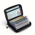 Ultra-Thin Rfid Blocking Faux Leather Wallet - High Capacity, Multi-Card Slots, Zipper Closure, Sleek Design, Perfect Gift For Holidays & Everyday Use, Card Organizer | Minimalist Wallet | Durable Pu Material