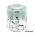 1Pc Electric Garlic Chopper, Mini Portable Veggie Chopper, 250Ml Garlic Grinder Masher Onion Chopper, Blender To Vegetable, Wireless Food Processor For Ginger, Chili, Fruit, Meat, Etc - Image 5