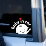 Youngsters In Car Cartoon Glass Car Windshield Sticker Cute Waterproof Car Decal - Image 4