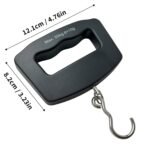 1Pc Portable Digital Weight Scale, 110Lbs/50Kg Capacity, Backlit Lcd Display, Battery Operated (Batteries Not Included), Ideal For Travelers And Shoppers, Travel Weight Scale | Compact Weight Scale | Durable Plastic Construction, Luggage Scales - Image 2