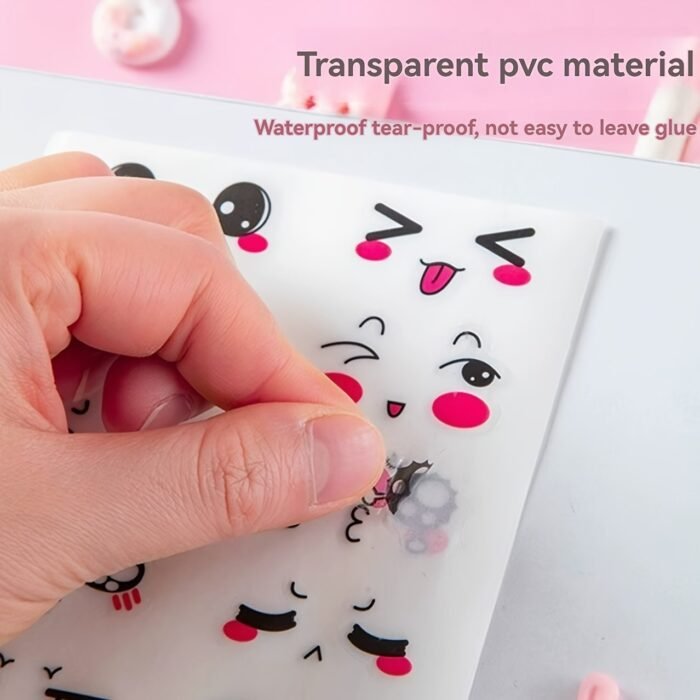 108Pcs/72Pcs/36Pcs Cute Expression Stickers Can Be Affixed To Water Cups, Books And Home Appliances Decoration Stickers, Mobile Phone Tables And Chairs Stickers, To Send Friends And Family Birthday Gifts, Big Size Sticker 20Pcs/30Pcs/40Pcs/60Pcs/80Pcs - Image 1