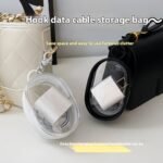 1Pc Clear Plastic Charger And Cord Organizer Mini Bag, Portable Earbud And Cable Storage Case, Protective Travel Pouch With Keychain For Accessories - Image 7