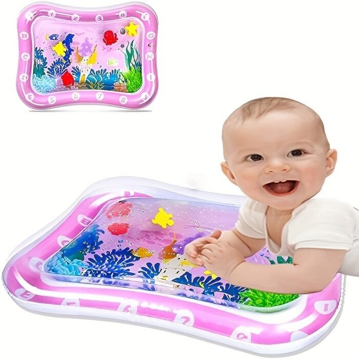 Infinno Inflatable Tummy Time Mat - Premium Water Play Mat For Youngsters & Toddlers, Pink, 3-24 Months, Strengthen Muscles, Portable With Durable Pe Material, Perfect For Sensory Development & Playtime, Sensory Play Mat|Playful Design|Pe Material Mat - Image 4
