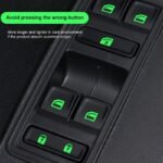 1Pc Luminous Car Switch Decal Sticker, Self-Adhesive Plastic Interior Function Markers, Available In Green/Blue/Orange, Universal Fit For Vehicle Controls - Image 3