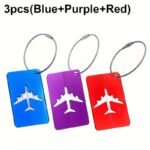 1Pc Aluminium Alloy Luggage Tags Baggage Name Tags Portable Suitcase Address Label Holder With Steel Ring Travel Trunk Accessories - Image 9