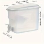 3.5L Large Capacity Refrigerator Water Dispenser With Spigot Tap - No Electricity Needed, Space-Saving Beverage Pitcher For Cold Drinks, Iced Water & Refreshing Drinks, High-Quality Kitchen Accessory, Spillproof Dispenser | Square Shaped Pitcher | Highcapacity Dispenser, Beverage Dispenser For Fridge - Image 7