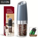 1Pc/2Pcs, Gravity-Activated Electric Salt And Pepper Grinder, Automatic Pepper Mill With Sea Salt And Black Peppercorn Grinding, Tilted Auto Grind, Battery Powered, Adjustable Coarseness, Large Capacity Hopper, Easy To Clean, One-Hand Operation, Kitchen Essential, Led Light Included, Creative Gift - Image 11
