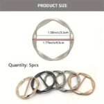 5Pcs Versatile Metal Scarf & T-Shirt Clips - Easy Knotting And Waist Cinching Accessories For Sewing And Knitting - Image 3