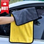 1/5-Pack Microfiber Car Cleaning Towel - High Absorbency Non-Shedding Drying Cloth - Thickened & Absorbent, No-Residue High Quality Microfiber For Car Detailing, Wax Polishing, Multi-Use Car Maintenance Accessory (30X30Cm/30X60Cm), Sleek Appearance, High Absorbency Fabric - Image 4