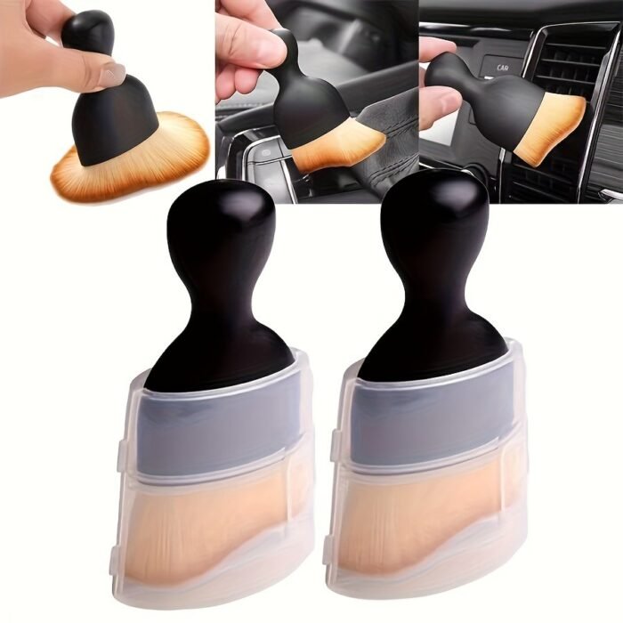 1Pc Advanced Multi-Function Car Detail Cleaning Brush With Cover - Ultra-Soft Bristles, Gentle Cleaning, Multi-Function Car Interior Dust Tool, Deep Cleaning Hard-To-Reach Areas, Essential Car Care Accessories - Image 4