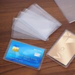 10-Pack Durable Waterproof Pvc Card Sleeves - Scratch-Resistant Transparent Credit & Id Card Protector Cases, Hand Washable, Unlined, Neutral Style