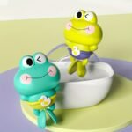 1Pc Cute Wind-Up Animal Frog Water Spray Toy, 12.5Cm Plastic Bath Toy With Water-Squirting Head For Shower And Swimming Pool Fun, Available In Pink, Blue, Green - Image 8