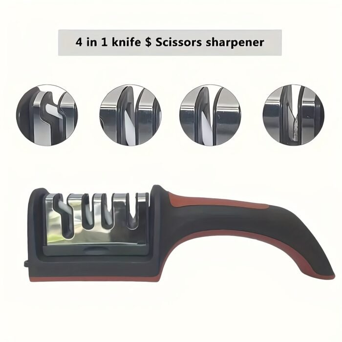 4 Stages Professional Knife Sharpener - Tungsten Diamond Ceramic Sharpener Tool - Image 4