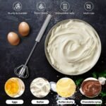 1Pc Multifunctional Stainless Steel Whisk & Milk Frother, Home Baking Tools, Cream Egg Hand Blender, Household Push Blender Blender - Egg Whisk, Milk Frother, Hand Push Blender Blender Multi-Tool Eid Al-Adha Mubarak - Image 12
