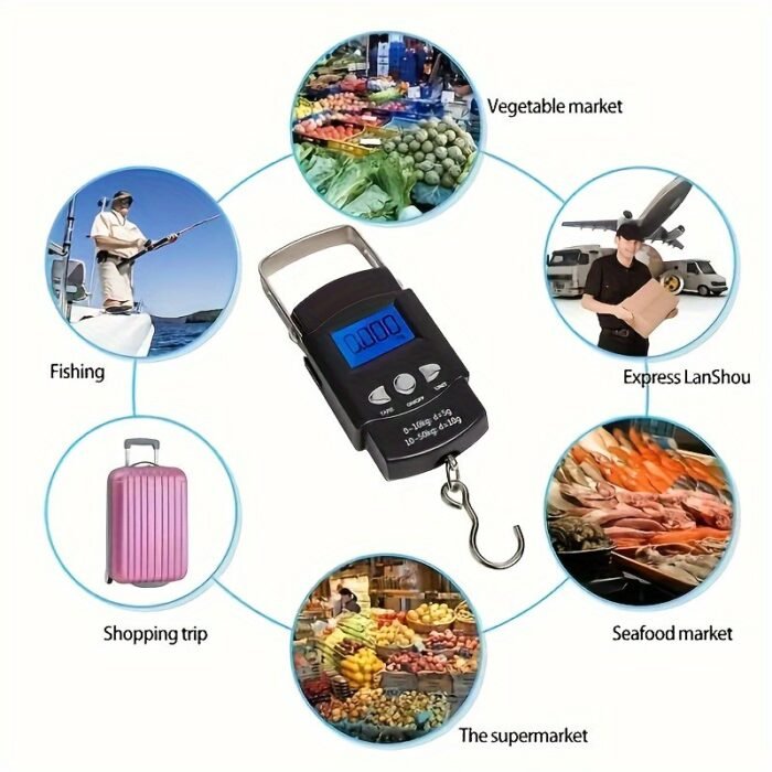 1Pc Portable Electronic Luggage Scale, Home Travel Luggage Scaledigital Handheld Luggage Hanging Baggage Scale, Hand Scale, Mini Portable Electronic Scale, Travel Must Haves, Kitchen Scale, Maximum Load 49.9Kg - Image 10