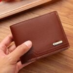1Pc Men'S Pu Leather Wallet, Large Capacity Vintage Wallet, Ideal Gift For Dad Or Grandpa - Image 4