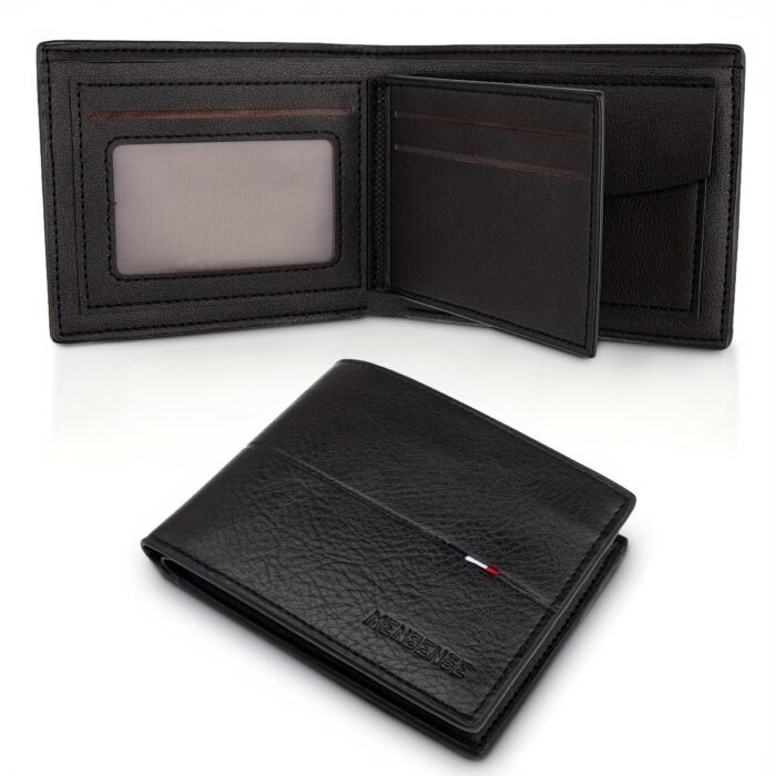 1Pc Fashionable Men'S Wallet Large Capacity Coin Purse Multi-Card Bank Credit Card Holder With Loose-Leaf Id Holder - Image 1