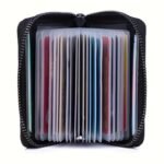 Ultra-Thin Rfid Blocking Faux Leather Wallet - High Capacity, Multi-Card Slots, Zipper Closure, Sleek Design, Perfect Gift For Holidays & Everyday Use, Card Organizer | Minimalist Wallet | Durable Pu Material - Image 2