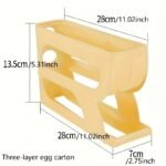 1Pc Space-Saving Egg Storage Organizer With Automatic Rolling Eggs - Heavy-Duty Refrigerator Egg Box, No Assembly Needed, Fits Side Door/Shelf - Ideal For Home, Kitchen, Or Commercial Use, Kitchen Organization, Compact Design, Sturdy Construction, Busy Households - Image 4