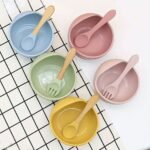 1Pc Silicone Youngsters Bowls With Suction+1Pc Spoon- Feeding Set Silicone Bowl With Spoon For Youngsters Youngsters - Food Plates With Suction- Learning Training Silicone Suction Bowl - Image 15