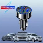 Datangwin, 6-In-1 Fast Car Charger With Usb-C, Dual Pd & Qc3.0, 4 Usb Ports, Voltage Display - Compatible With Iphone, Samsung, Huawei, Xiaomi - Matte Finish, Portable Charger, Car Charge, Without Battery - Image 2
