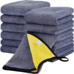 1/5-Pack Microfiber Car Cleaning Towel - High Absorbency Non-Shedding Drying Cloth - Thickened & Absorbent, No-Residue High Quality Microfiber For Car Detailing, Wax Polishing, Multi-Use Car Maintenance Accessory (30X30Cm/30X60Cm), Sleek Appearance, High Absorbency Fabric - Image 9