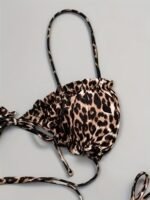 2025 New Two-Piece Bikini With Leopard Print And Ruffled Hem, Sexy Tummy Cover-Up Swimsuit - Image 7