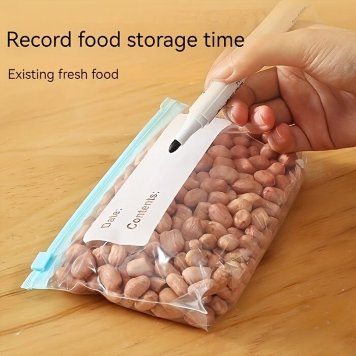 20/15/10Pcs Storage Bags, Zippered Fresh-Keeping Bag, Food Sorting Storage Bag, Food Preservation Sealed Bag, For Fruit, Grain, Vegetable And Meat, Kitchen Organizers And Storage, Kitchen Accessories - Image 8