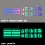 1Pc Luminous Car Switch Decal Sticker, Self-Adhesive Plastic Interior Function Markers, Available In Green/Blue/Orange, Universal Fit For Vehicle Controls - Image 9