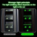 1Set Universal Car Window Button Glow Stickers - Fluorescent Green, Blue, Orange Functional Button Decals Suitable For Car Interior Accessories - Image 6