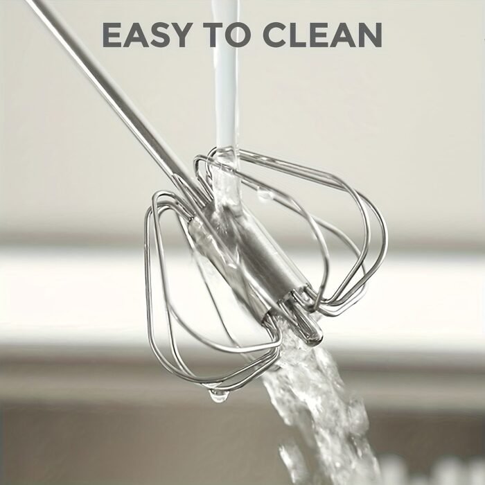 1Pc Multifunctional Stainless Steel Whisk & Milk Frother, Home Baking Tools, Cream Egg Hand Blender, Household Push Blender Blender - Egg Whisk, Milk Frother, Hand Push Blender Blender Multi-Tool Eid Al-Adha Mubarak - Image 6