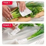 2/6Pcs Long Pp Plastic Vegetable Storage Containers - Durable Airtight Kitchen Organizer For Cilantro, Green Onions, Mint & More - Refrigerator Replacement Bins, Appliance-Friendly Food Savers - Image 11