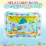 1Pc Inflatable Whale Crawling Mat - Underwater World Theme With Colorful Sea Creatures, Sensory Play & Learning Water Pad For And, Blue Ocean Design For Tummy Time Fun, Playtime Mat | Underwater World Playmat | Stimulating Play Mat - Image 3