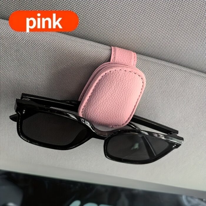 1Pc Car Sun Visor Glasses Holder, Pvc Material, Vehicle Eyewear Clip, Auto Interior Accessory, Storage Organizer For Glasses - Image 9
