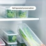1/3/6Pcs Of Polypropylene (Pp) Food Storage Containers - Reusable Long Fridge Organizers For Vegetables, Pasta, And Eggs - Essential Kitchen Storage Boxes Safe For Food Contact.