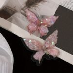 1 Pack/20Pcs, Pink Crystal Butterfly Three-Dimensional Butterfly Hand Account Diy Decorative Stickers Junk Journal Decor Supplies, Diy Junk Journal Decoration Label Stickers, Party Favor - Image 14