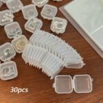 30Pcs Transparent Plastic Jewelry Storage Boxes With Lids, Mini Square Containers For Beads, Earrings, Small Crafts Organization, Home Bedroom Accessory Box, Craft And Sewing Supplies Storage - Image 6