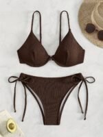 2024 New Arrival - Vibrant Yellow Strapless Bikini Set With Steel Support & Tie-Up Design For Women, High Stretch Polyester Blend, Perfect For Swimming & Beach, Beach Attire|Vibrant Swimsuit|Stretchy Fabric - Image 2