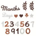 1 Set Non-Woven Fabric Milestone Cards, Milestone Marker Cards, Cute Growth Record Cards - Image 5