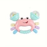 1Pc Baby Crab Rattle Toy - Abs Material, Handheld Crab Shaped Teether For Infants, Early Education Grip & Smart Toy For Newborn Boys And Girls, Random Color - Image 5