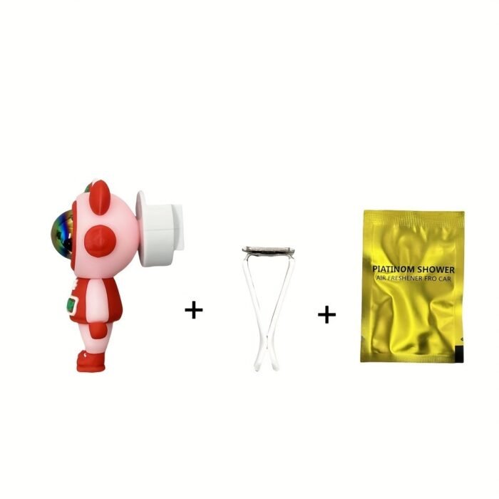 1Pc/4Pcs Astronaut Lightning Bear Design Car Air Freshener, Car Air Vent Aroma Diffuser Clip, Car Air Outlet Decoration Clip, Car Interior Decoration Accessories Eid Al-Adha Mubarak - Image 5